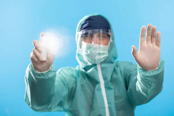 コロナウイルス隔離 消毒と除染 ウイルス感染症 清掃と消毒 感染予防と流行の制御 — ストック写真