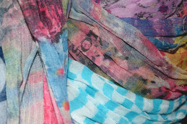 Fond Pièces Colorées Colorées Tissu — Photo
