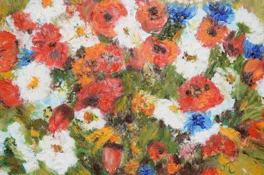 Kırmızı boyalı soyut arkaplanı