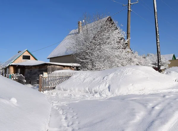 Kırsal Alan Gündüzleri Kış Manzarası — Stok fotoğraf