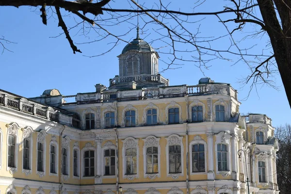 Fasada Zabytkowego Pałacu Stara Architektura Wspaniały Budynek — Zdjęcie stockowe