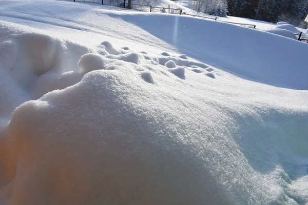 Besneeuwde Winter Het Platteland — Stockfoto