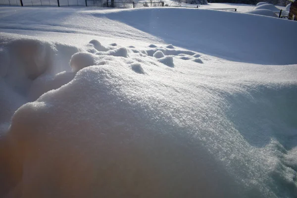 Besneeuwde Winter Het Platteland — Stockfoto