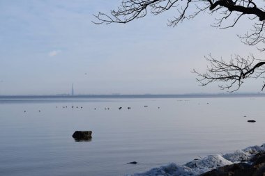 Güneşli bir günde setin üzerinde yürü