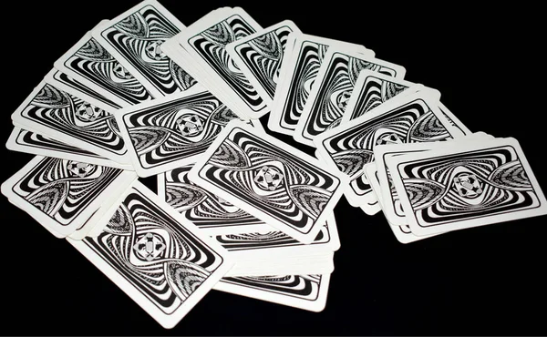 Παίζετε Χαρτιά Σκούρο Φόντο — Φωτογραφία Αρχείου
