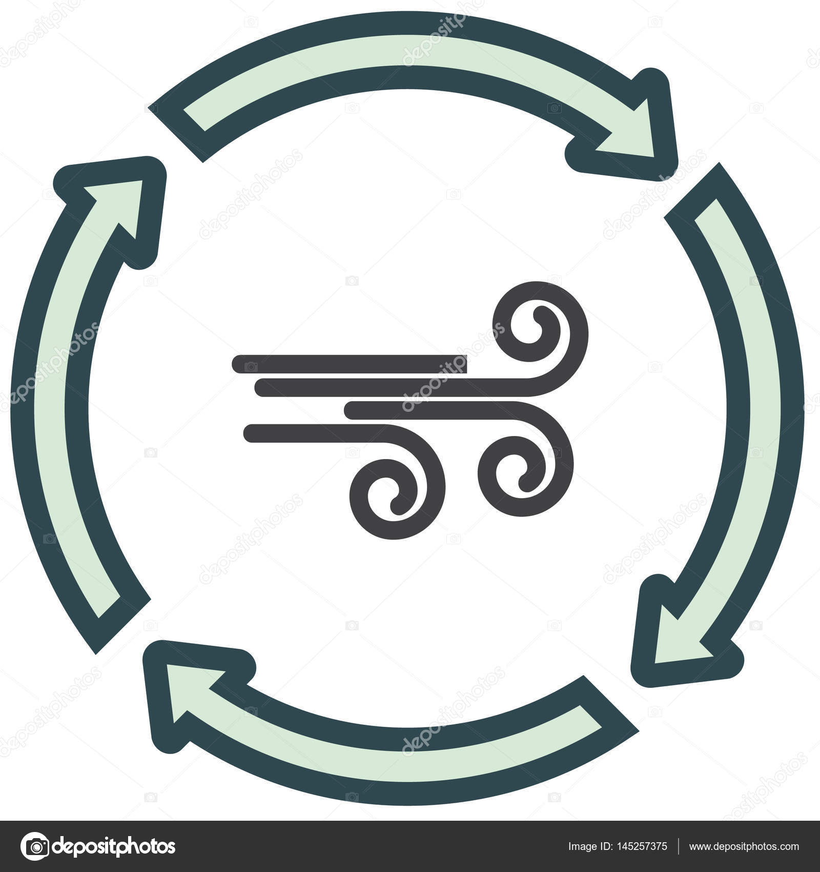 Air flow symbol — Stock Vector © quka 145257375