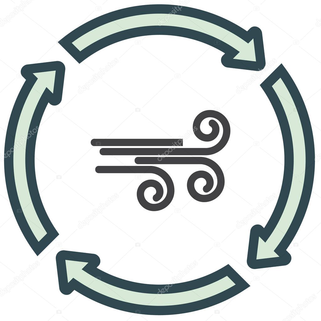 Air flow symbol — Stock Vector © quka 145257375