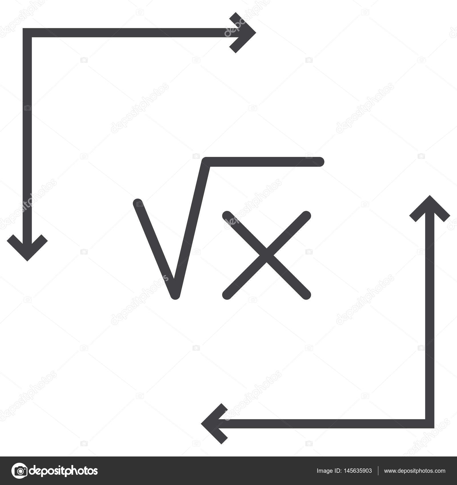 Signe De La Racine Carree Image Vectorielle Quka C 145635903