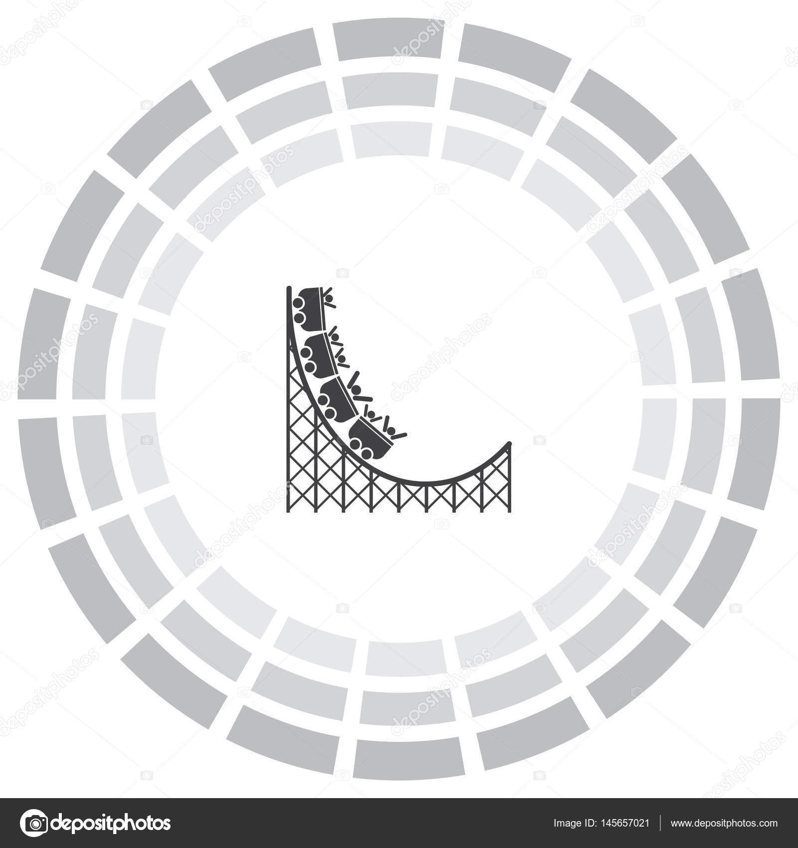 icono de la montaña rusa — Vector de stock © quka #145657021