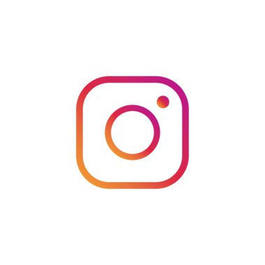 18 Ekim 2019. Minsk, Belarus. Sosyal ağlar, instagram simgesi. Vektör illüstrasyonu, düz tasarım