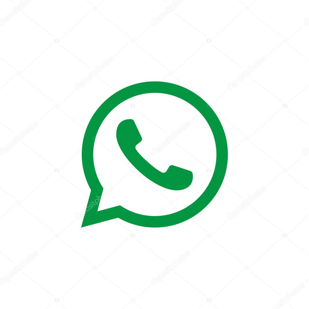 Vector illustration, flat design Social networks, whatsapp icon