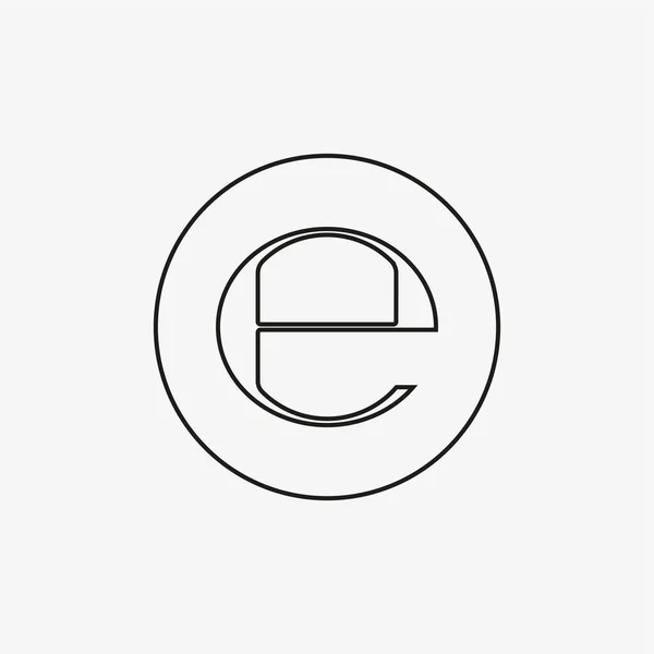 Estimated sign, E mark symbol. Vector illustration, flat design. — Stock Vector