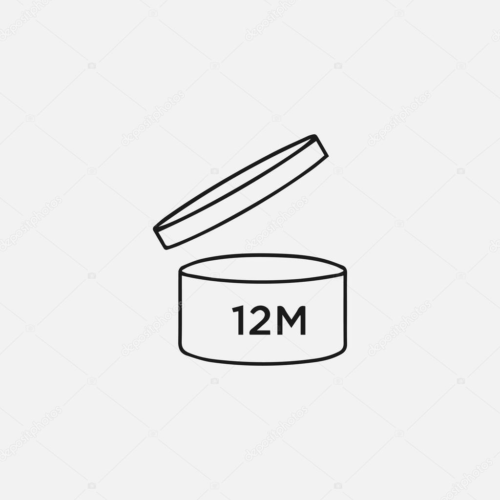 Vector illustration, flat design. Period After Opening Symbol