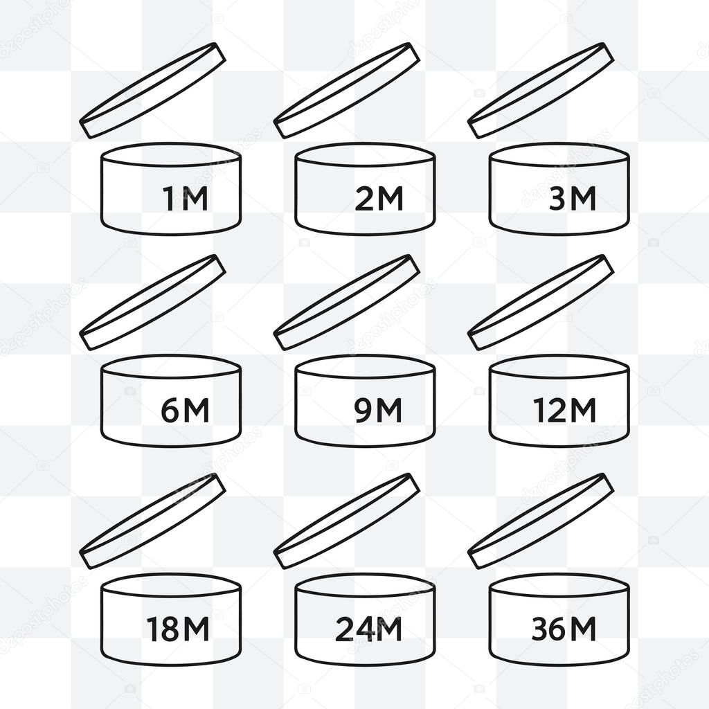 Vector illustration, flat design. Period After Opening Symbol