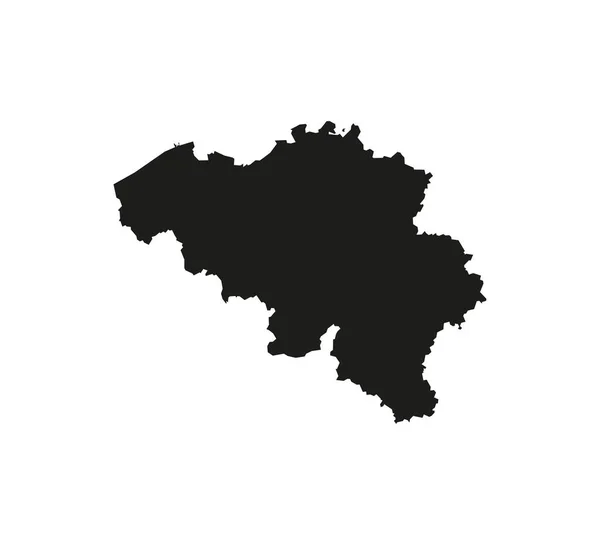 Belgium map on white background. Vector illustration. — Stock Vector