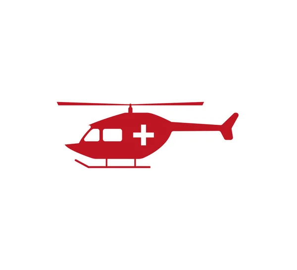 Icône d'hélicoptère médical. Illustration vectorielle, design plat . — Image vectorielle