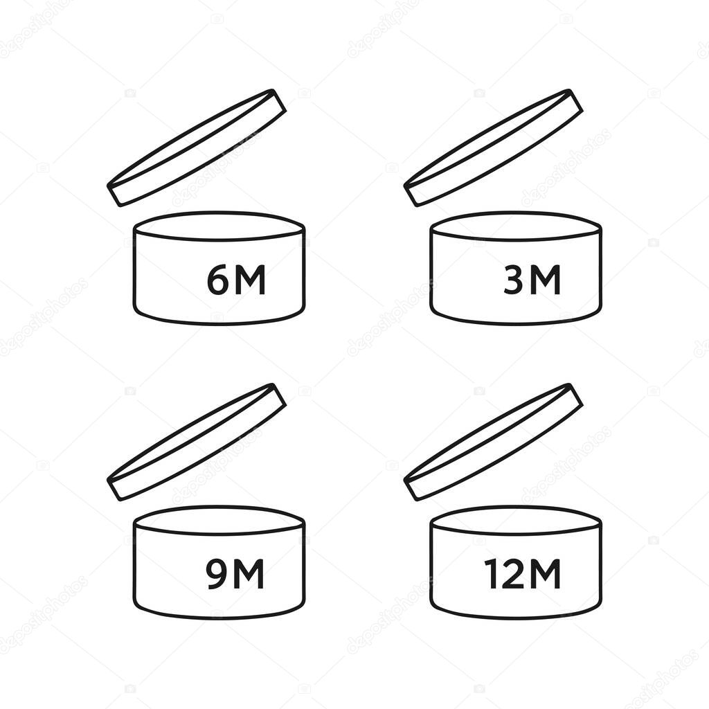 Vector illustration, flat design. Period After Opening Symbol