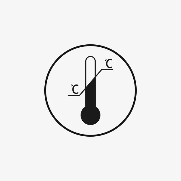 Symbole de limitation de température. Illustration vectorielle, design plat . — Image vectorielle