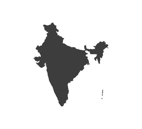 India map on white background. Vector illustration. — Stock Vector