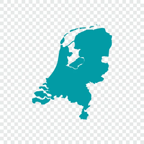 Nederlandkaart op transparante achtergrond. Vectorillustratie. — Stockvector