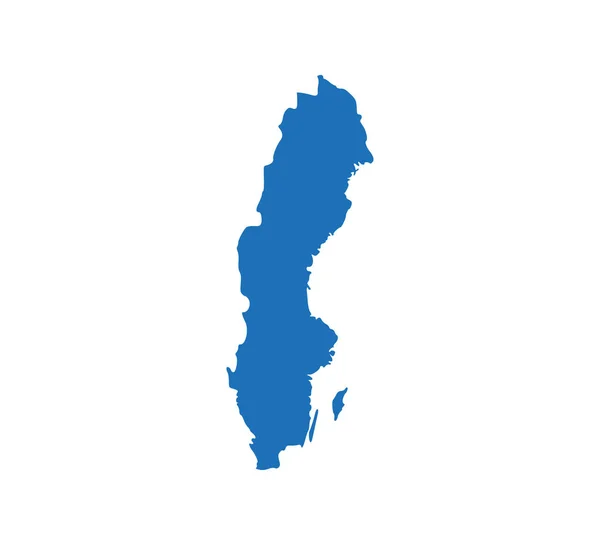 スウェーデン地図白を背景に。ベクターイラスト. — ストックベクタ