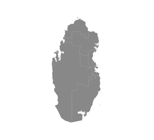Mappa del Qatar su sfondo bianco. Illustrazione vettoriale . — Vettoriale Stock