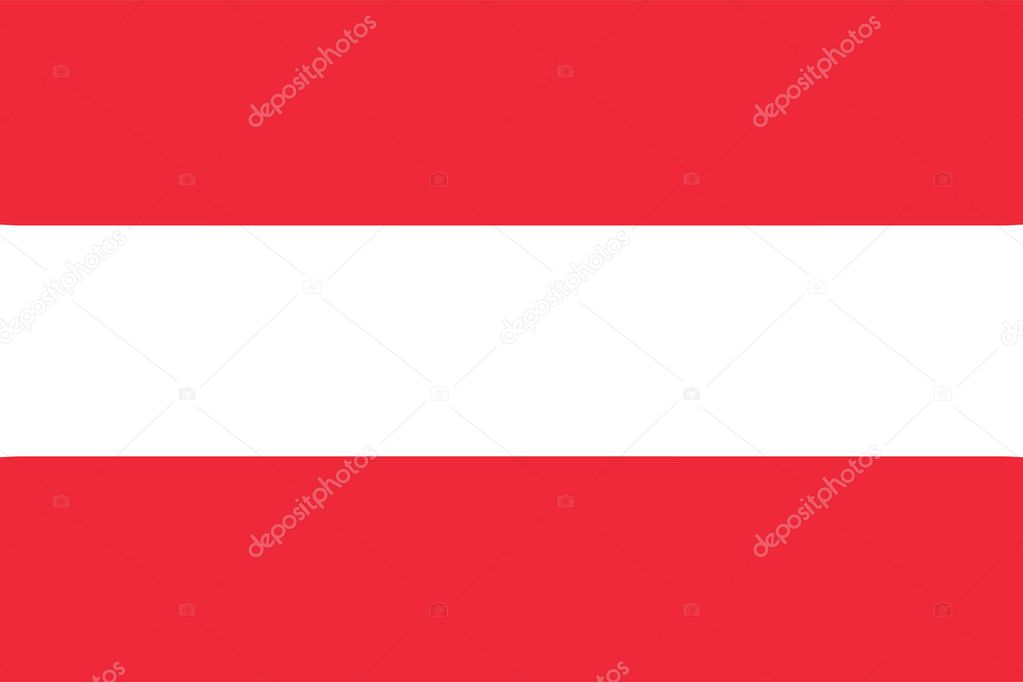 Austria Flag. Official flag of Austria. Vector illustration.