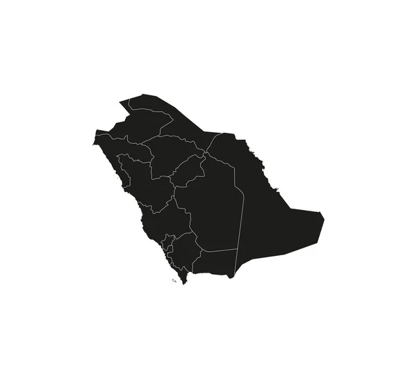 Arabia Saudita mapa, estados frontera mapa. Ilustración vectorial . — Archivo Imágenes Vectoriales