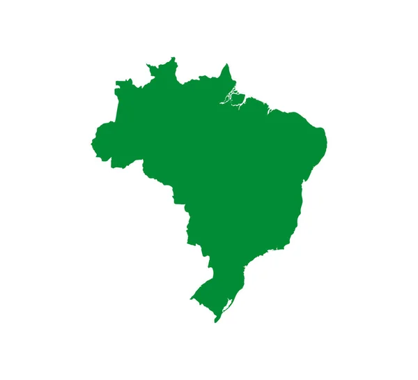 ブラジル地図,白い背景,ベクトル図. — ストックベクタ