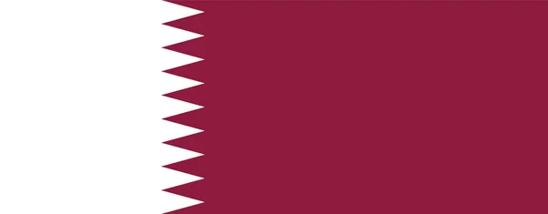 Bandera de Qatar. Bandera oficial de Qatar. Ilustración vectorial . — Archivo Imágenes Vectoriales