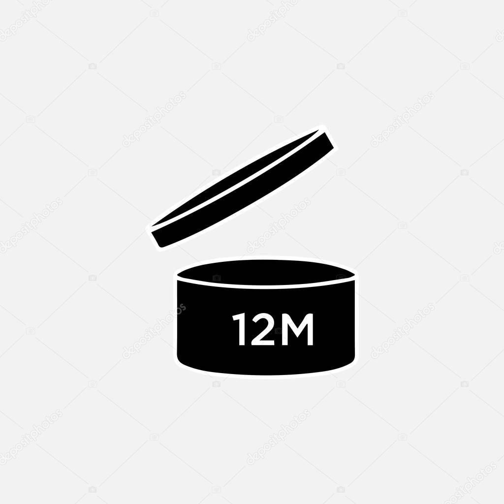 Period After Opening Symbol. Vector illustration, flat