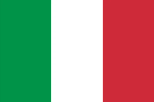 Italská vlajka. Oficiální italská vlajka. Vektorová ilustrace. — Stockový vektor