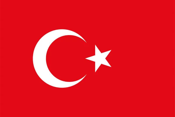 Drapeau de Turquie. Drapeau officiel de Turquie. Illustration vectorielle . — Image vectorielle