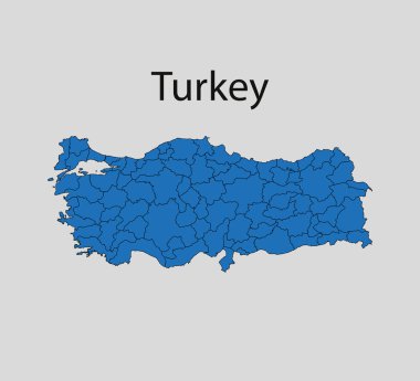 Hindi haritası, sınır haritası. Vektör illüstrasyonu.