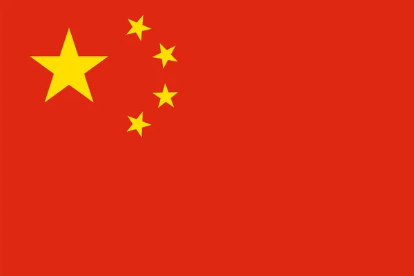 China vlag. Officiële vlag van China. Vectorillustratie. — Stockvector