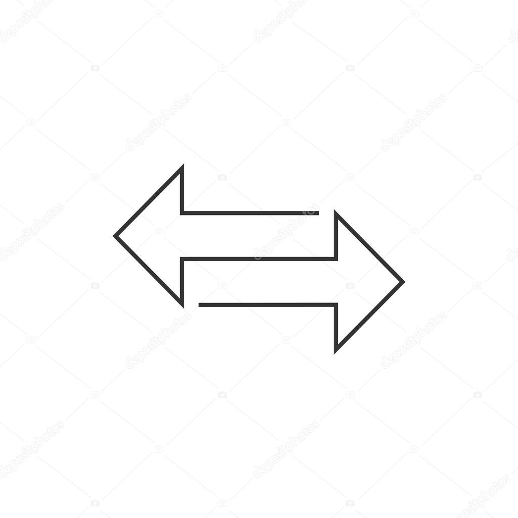 Vector illustration, flat design Transfer arrow icon