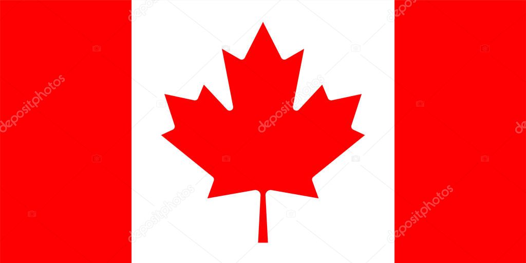 Canada Flag. National Canadian Flag. Vector illustration.