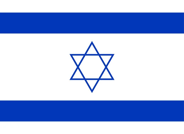 Israel-Fahne. Offizielle Flagge Israels. Vektorillustration. — Stockvektor