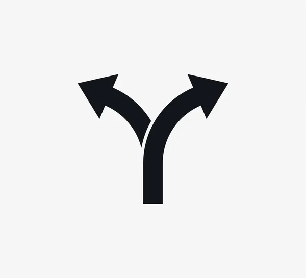 Pijl, twee kanten op, richting icoon. Vector illustratie, plat ontwerp — Stockvector