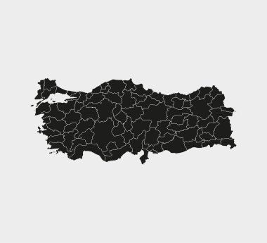 Hindi haritası, sınır haritası. Vektör illüstrasyonu.