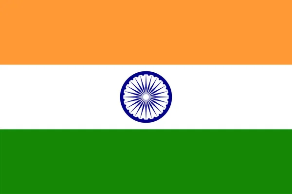 India vlag. Nationale vlag van India. Vectorillustratie. — Stockvector