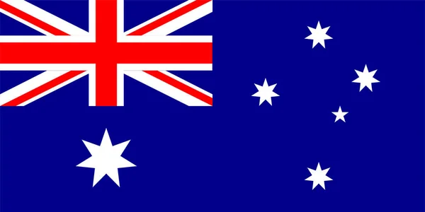 Vlag van Australië. Australische vlag. Vectorillustratie. — Stockvector