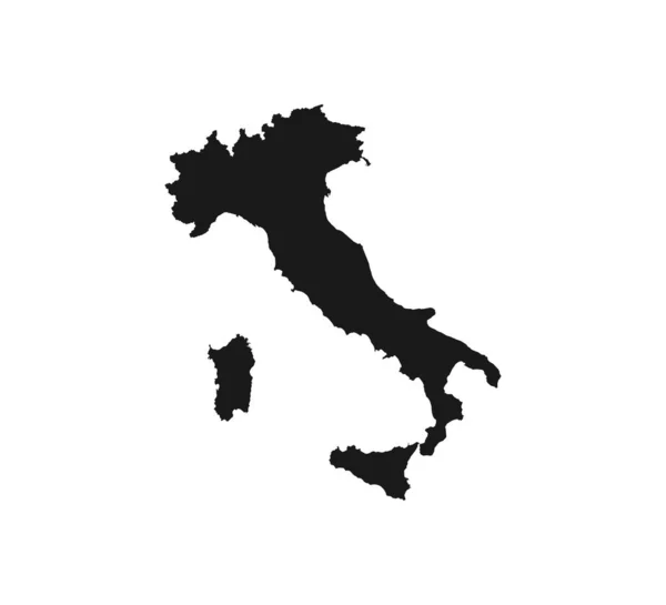 Mapa Itálie na bílém pozadí. vektorová ilustrace. — Stockový vektor
