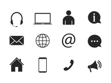 Simge ile bağlantı kuruldu. Vektör çizimleri. Düz tasarım.