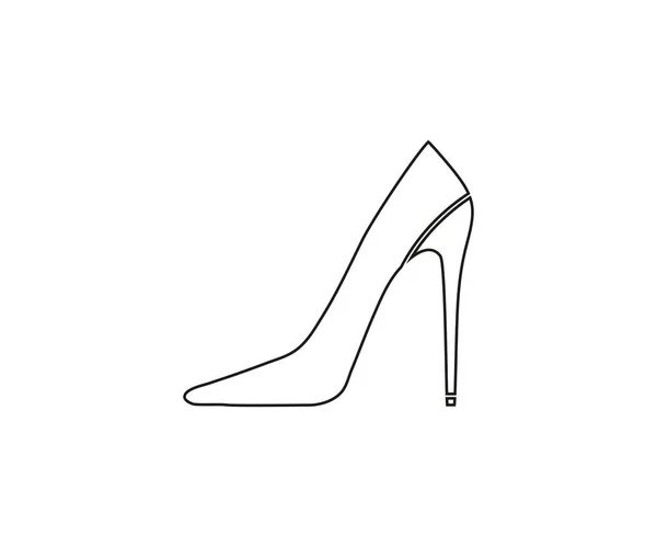 Ícone de sapato de salto alto. Ilustração vetorial, design plano . —  Vetores de Stock