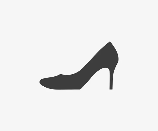 Icono del zapato de tacón alto. Ilustración vectorial, diseño plano . — Vector de stock