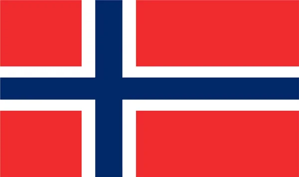 Noorwegen vlag. Officiële vlag van Noorwegen. Vectorillustratie. — Stockvector