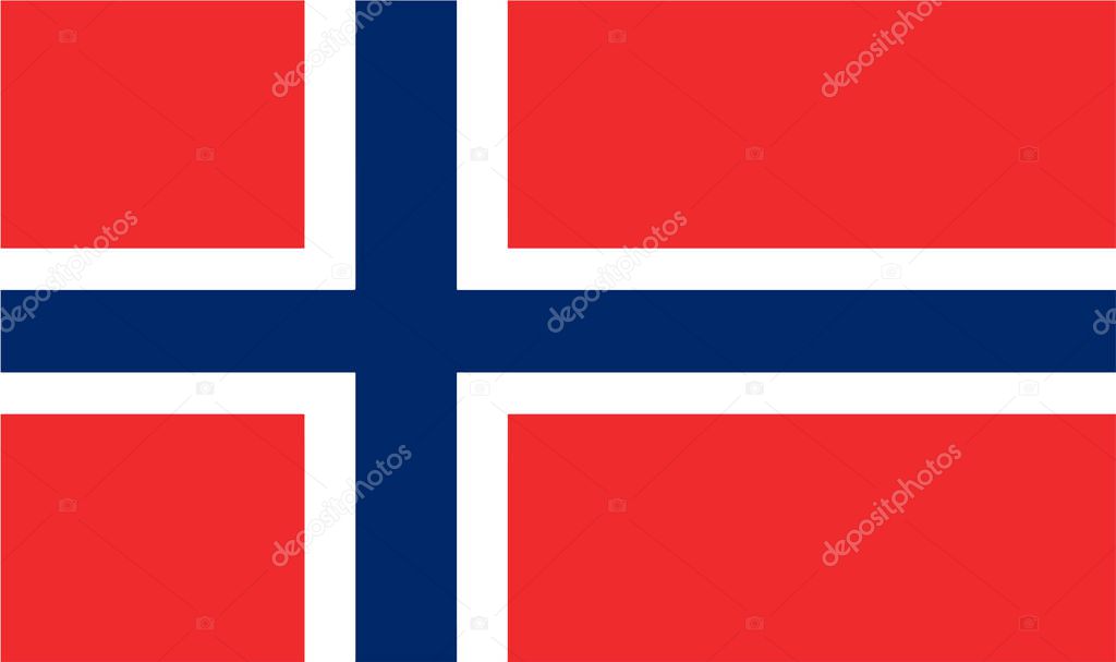 Norway Flag. Official flag of Norway. Vector illustration.