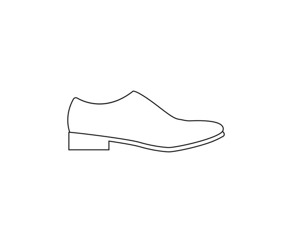 Icona delle scarpe da uomo. Illustrazione vettoriale, design piatto . — Vettoriale Stock