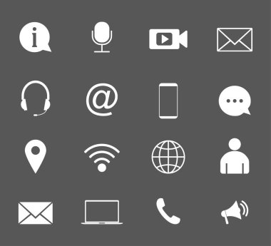 Simge ile bağlantı kuruldu. Vektör çizimleri. Düz tasarım.